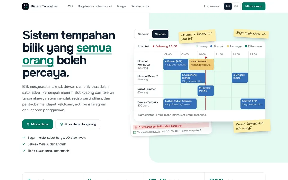 Sistem Tempahan dalam pelayar desktop